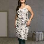 Sleeveless Printed Cambric kurti